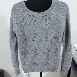 American Eagle Outfitters Textured Gray Sweater